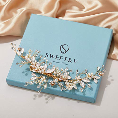 Handmade Gold Bridal Hair Clip Comb