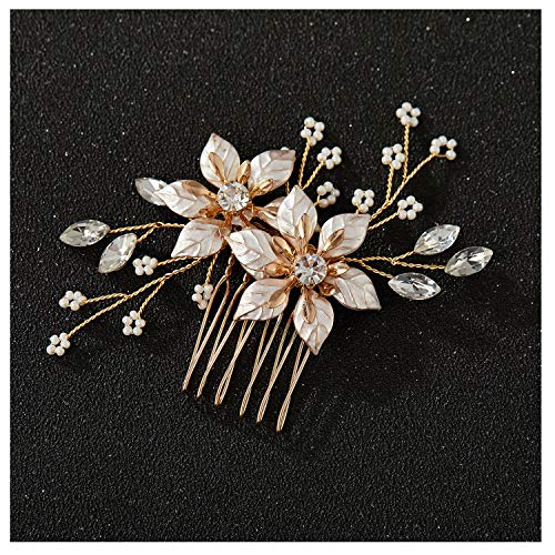 Handmade Gold Bridal Hair Comb - Sweetv