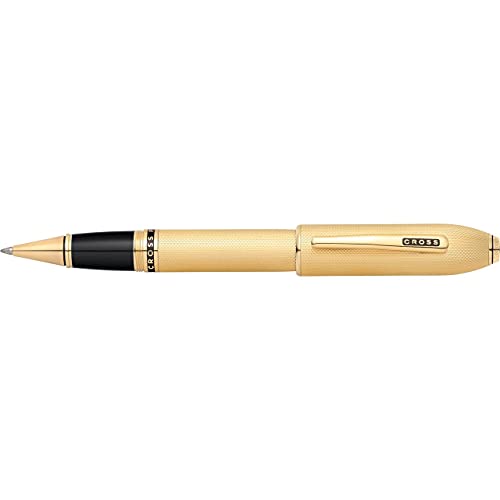 Cross Peerless 125 Refillable Twist-Action 23 Carat Heavy Gold Plated Rollerball Pen - Gold