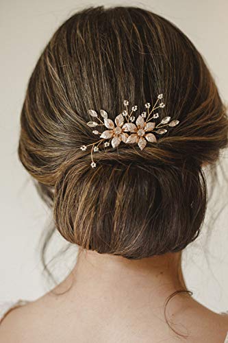 Handmade Gold Bridal Hair Comb - Sweetv