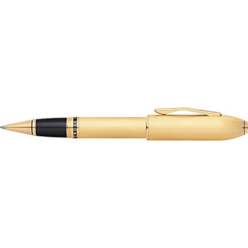 Cross Peerless 125 Refillable Twist-Action 23 Carat Heavy Gold Plated Rollerball Pen - Gold