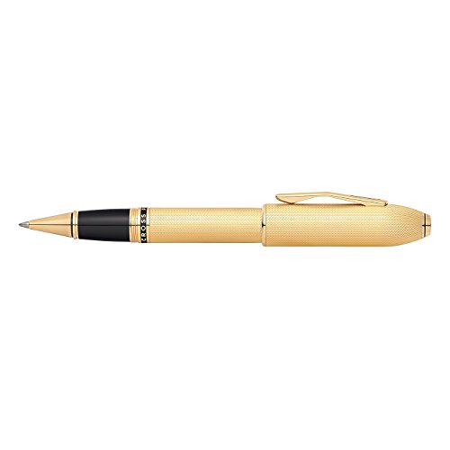 Cross Peerless 125 Refillable Twist-Action 23 Carat Heavy Gold Plated Rollerball Pen - Gold
