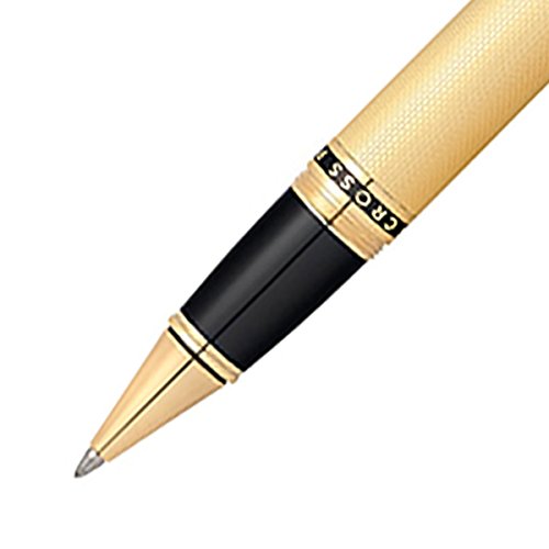 Cross Peerless 125 Refillable Twist-Action 23 Carat Heavy Gold Plated Rollerball Pen - Gold