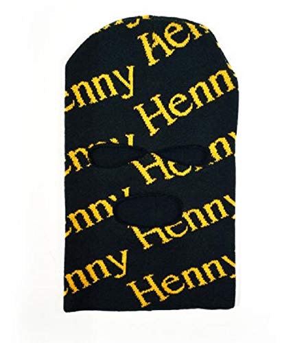 Black Gold Embroidered Full Face Ski Mask