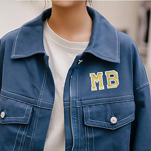 Gold Alphabet Iron-On Patches - 104 Pieces