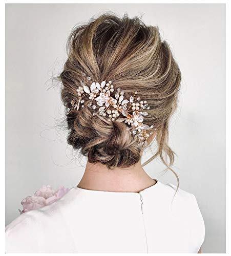 Handmade Gold Bridal Hair Clip Comb