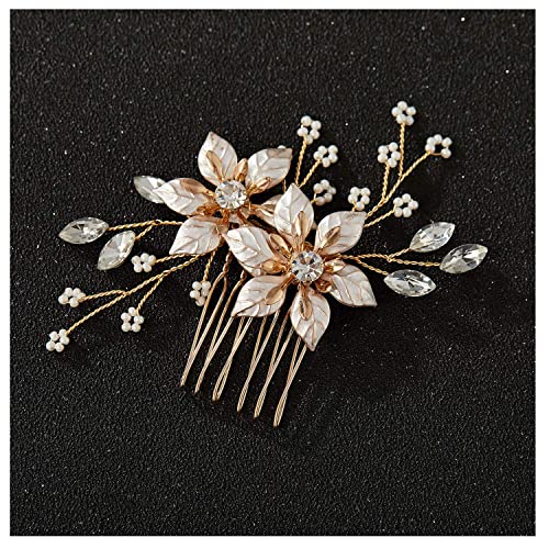Handmade Gold Bridal Hair Comb - Sweetv