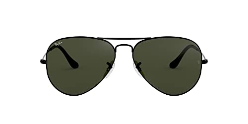 Ray-Ban Classic Aviator Sunglasses in Black/G-15 Green