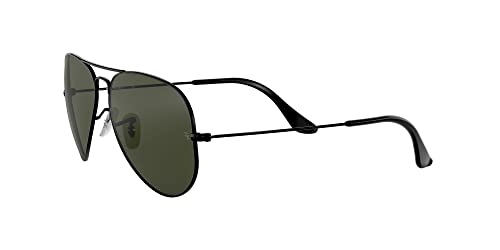 Ray-Ban Classic Aviator Sunglasses in Black/G-15 Green