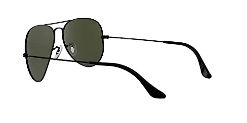 Ray-Ban Classic Aviator Sunglasses in Black/G-15 Green