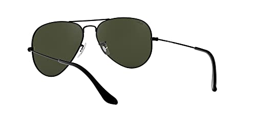 Ray-Ban Classic Aviator Sunglasses in Black/G-15 Green