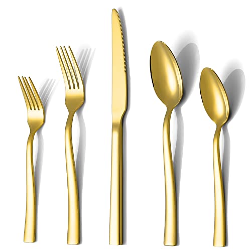Luxury Gold Flatware Set for 8
