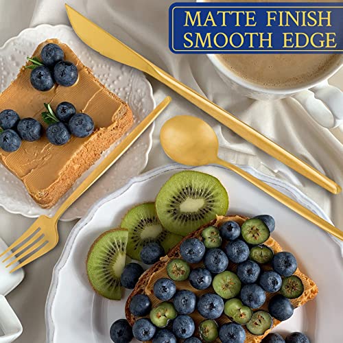 Matte Gold Flatware Set for 8