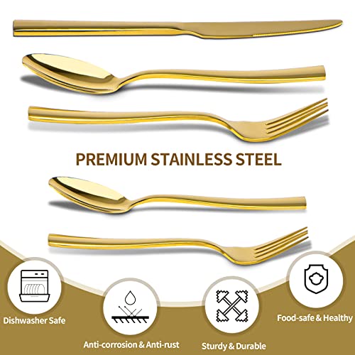 Luxury Gold Flatware Set for 8