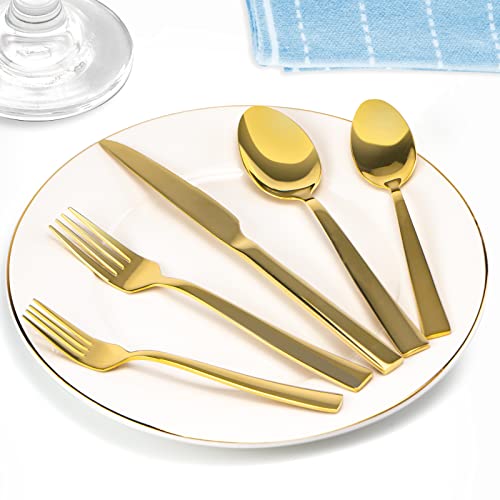 Luxury Gold Flatware Set for 8