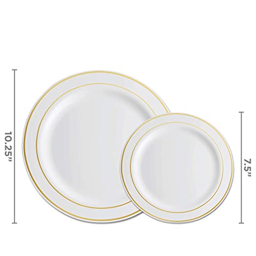Gold Dinnerware Set - 350 pieces, 50 guests