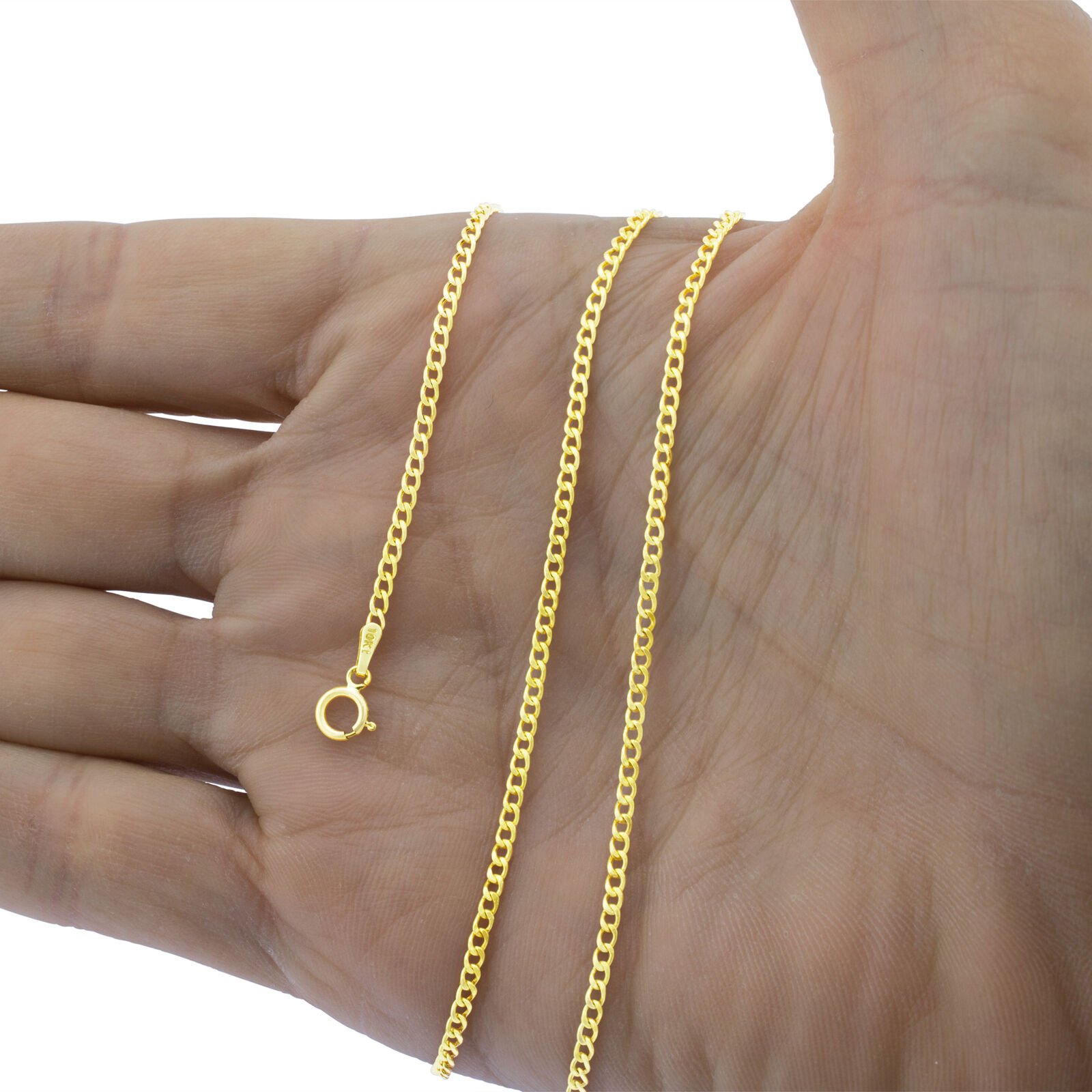 10K Yellow Gold Curb Chain Necklace/Bracelet