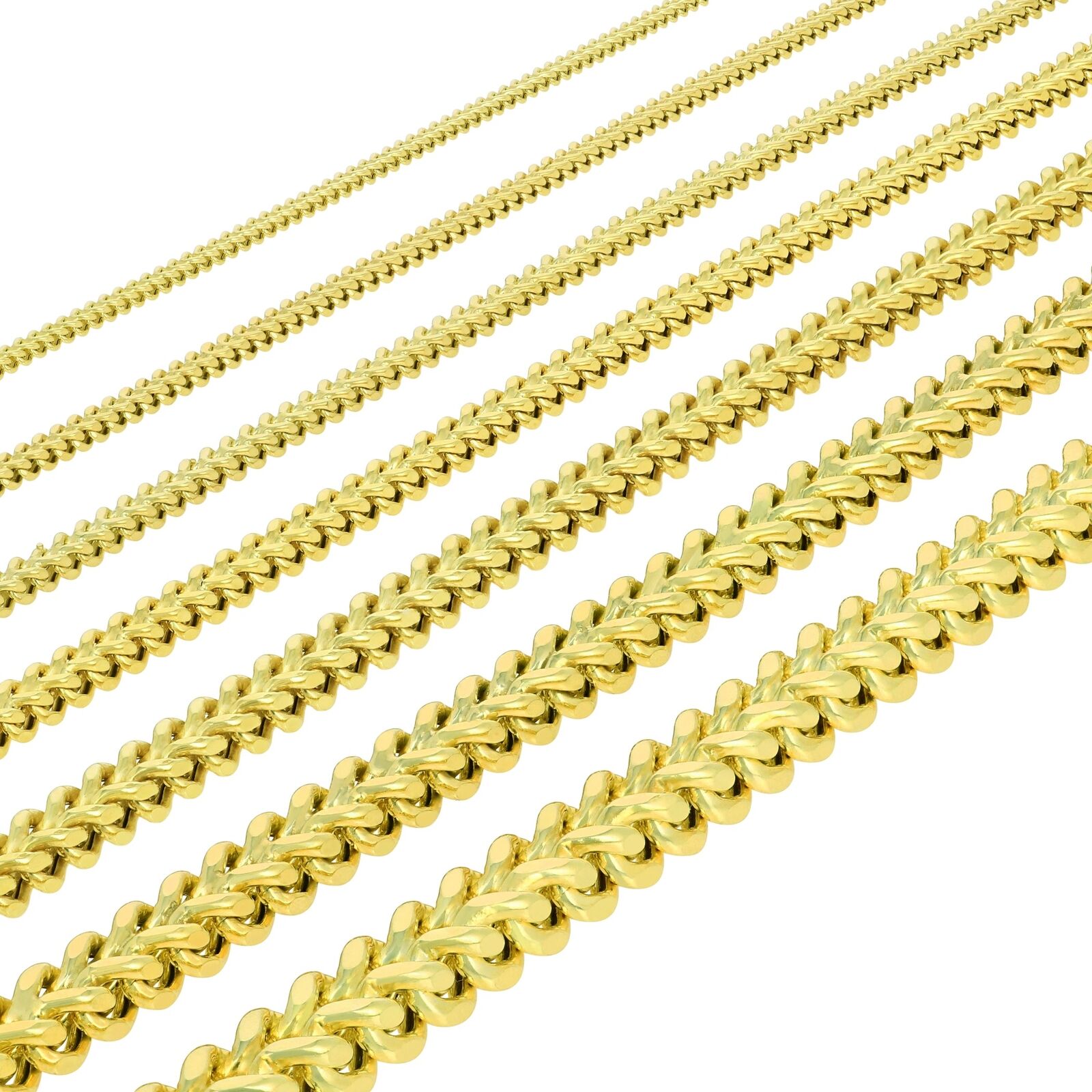 Square Wheat Box Chain Pendant Necklace in 10K Gold