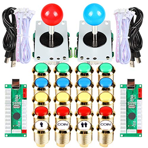 Golden Arcade Stick Kit for PC Games Mame Raspberry Pi