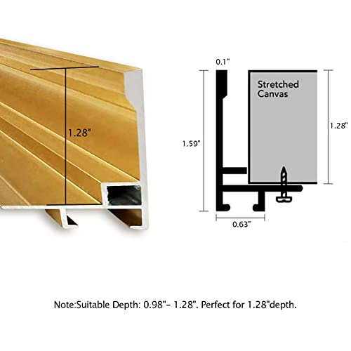 Gold Metal Floater Frame for Canvas Painting