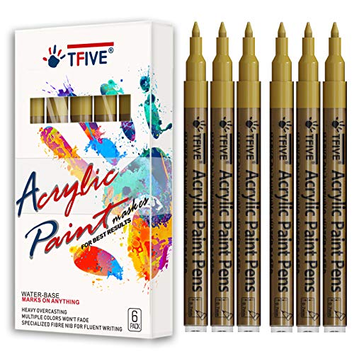 Acrylic Gold Paint Pens - 6 Pack