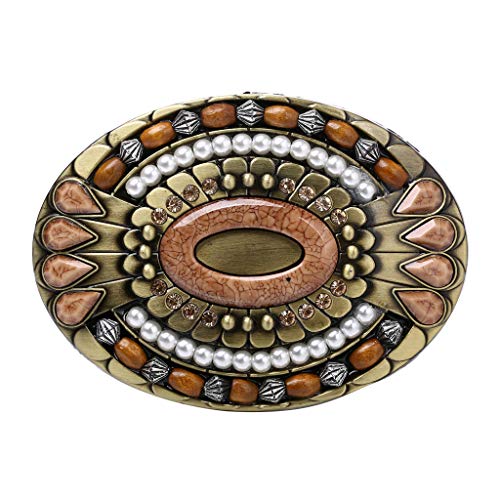 Bohemian Gemstone Belt Buckle for Men and Women