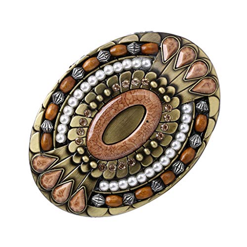 Bohemian Gemstone Belt Buckle for Men and Women
