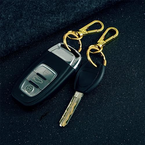 3 Pack Gold Plated Lobster Keychains with Rings