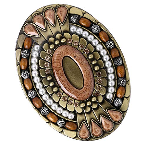 Bohemian Gemstone Belt Buckle for Men and Women
