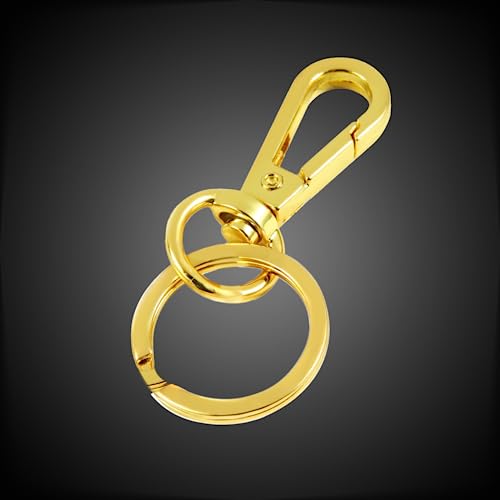 3 Pack Gold Plated Lobster Keychains with Rings