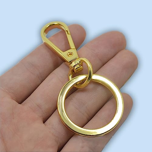 3 Pack Gold Plated Lobster Keychains with Rings