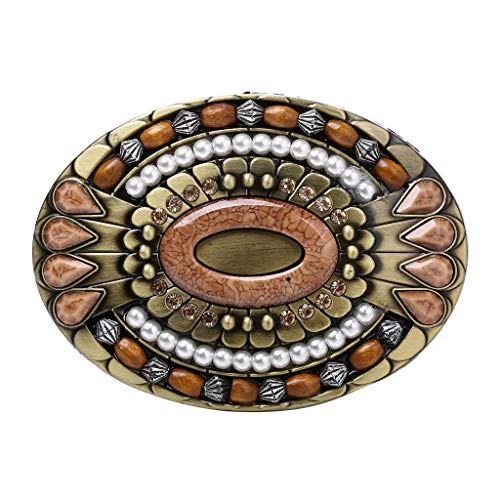 Bohemian Gemstone Belt Buckle for Men and Women