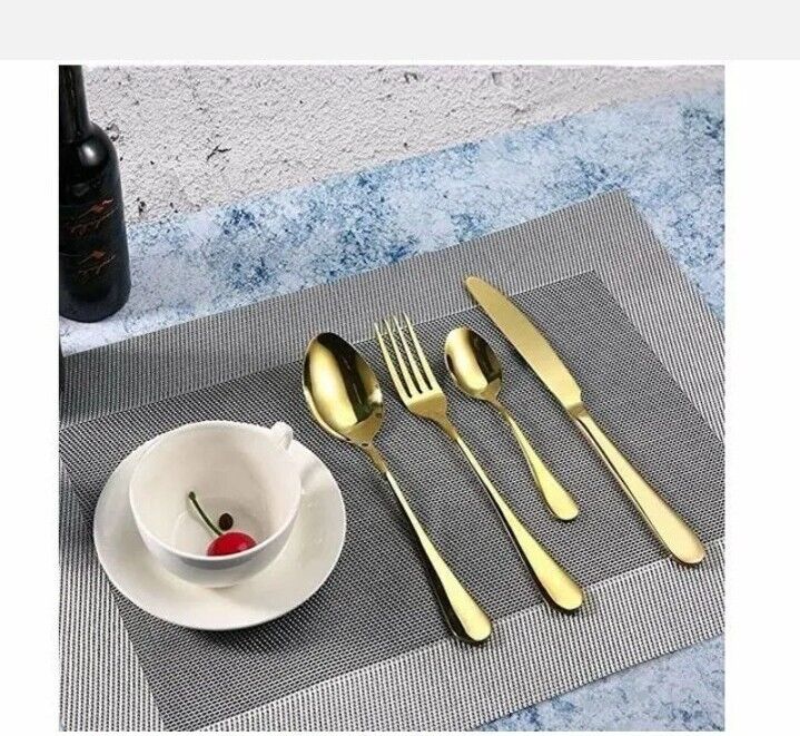 Gold Stainless Steel Cutlery Set for 6