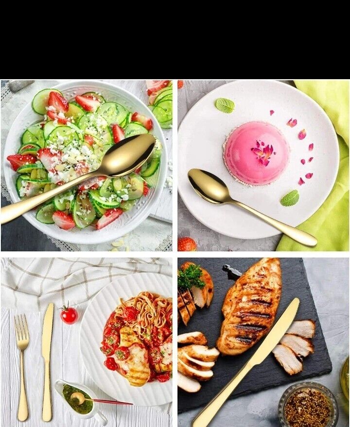 Gold Stainless Steel Cutlery Set for 6