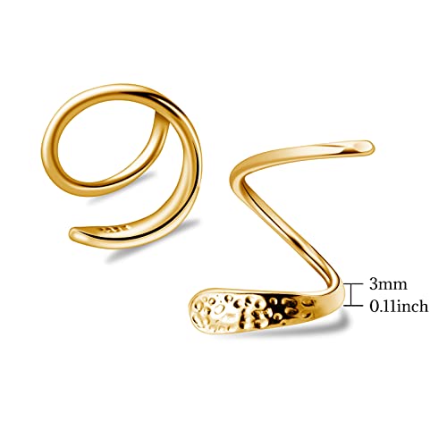 Handmade 14k Gold Twist Earrings for Women