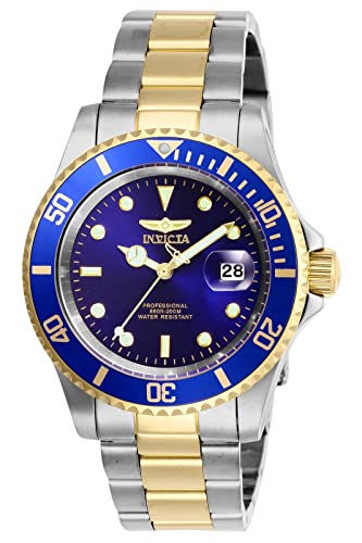 Invicta Men's Watch Pro Diver Quartz Blue Dial Yellow Two Tone Bracelet 26972