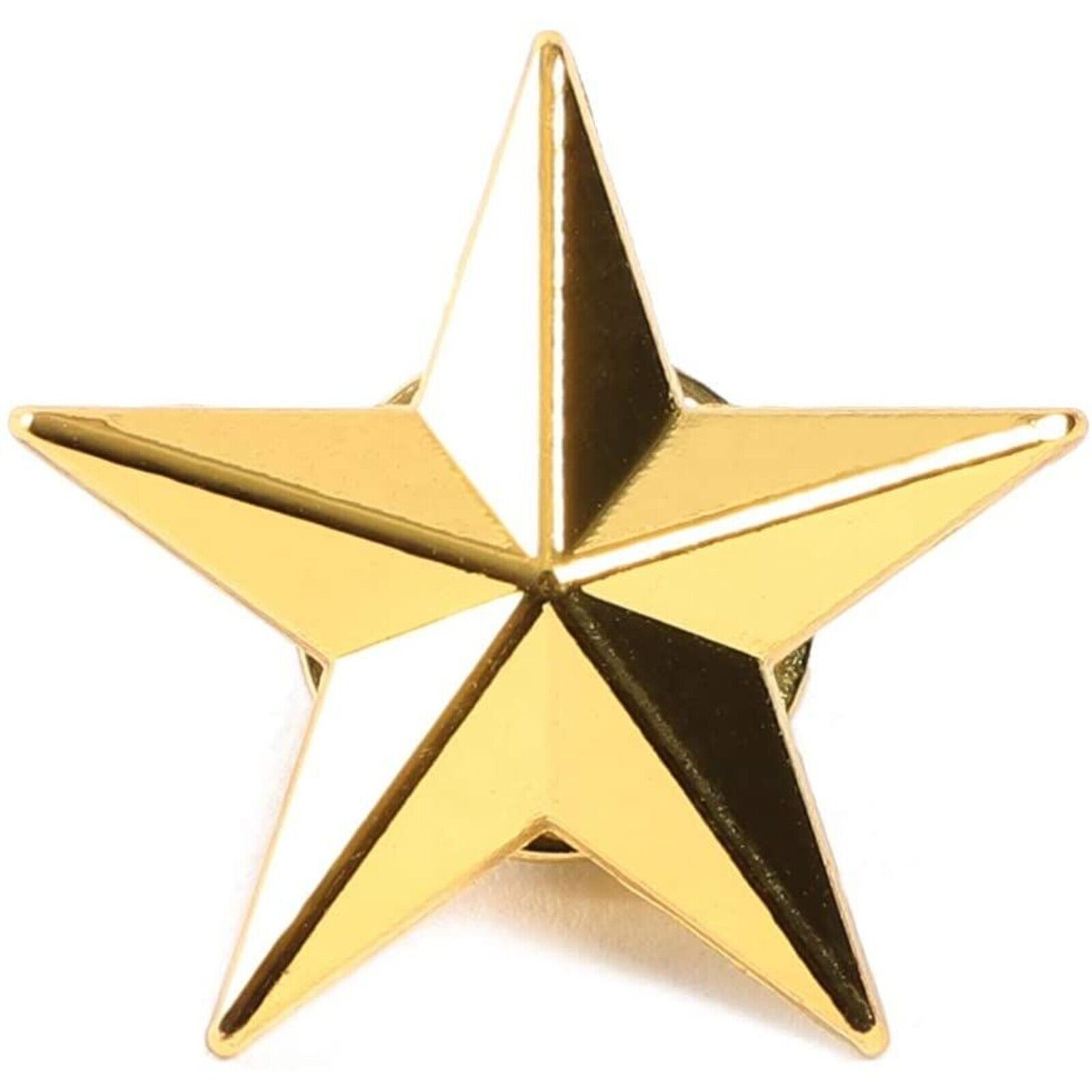 12pcs 3D Gold Star Brooch Lapel Pins Badges for Memorial Day and Theme Party