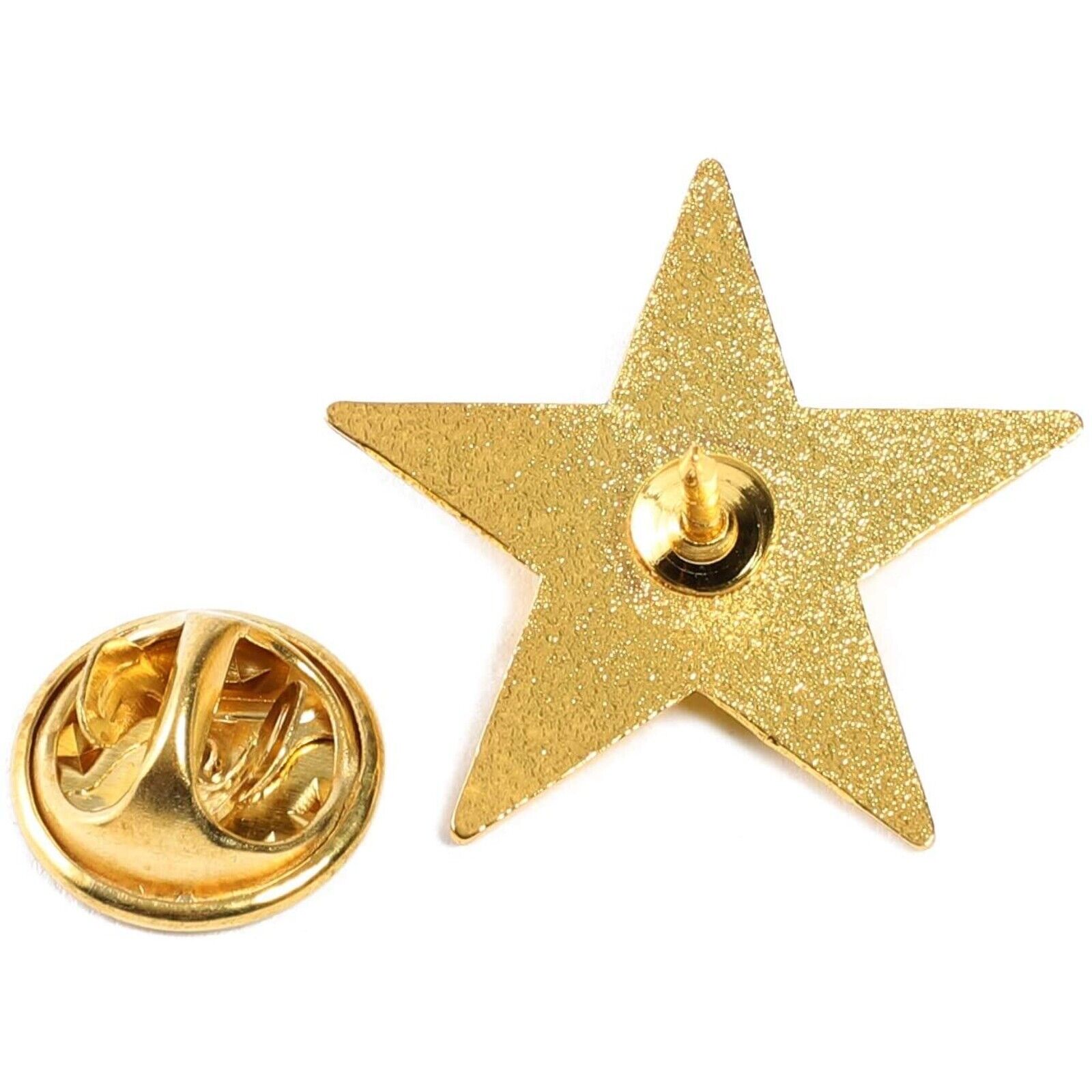 12pcs 3D Gold Star Brooch Lapel Pins Badges for Memorial Day and Theme Party