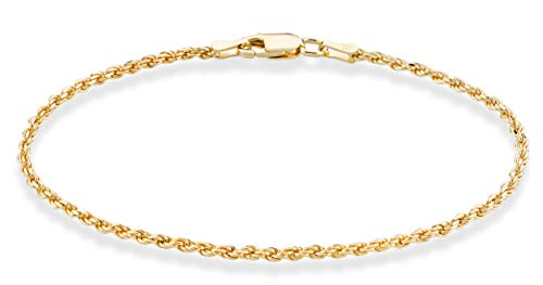 18K Gold Italian Braided Rope Chain Bracelet