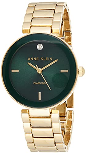 Anne Klein gold-tone diamond watch