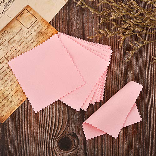 50pcs Pink Polishing Cloth for Gold & Silver