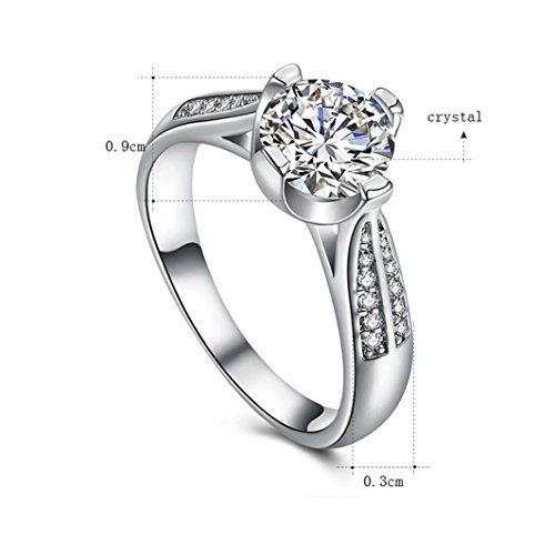 Flower Crystal Rose Gold Wedding Ring