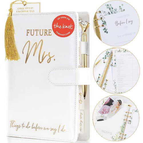 Gold Faux Leather Wedding Planner Binder