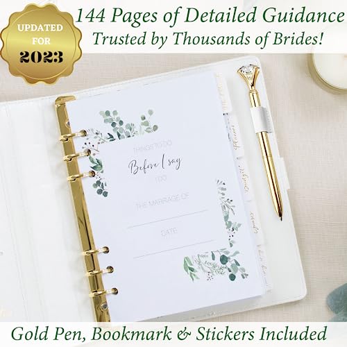 Gold Faux Leather Wedding Planner Binder