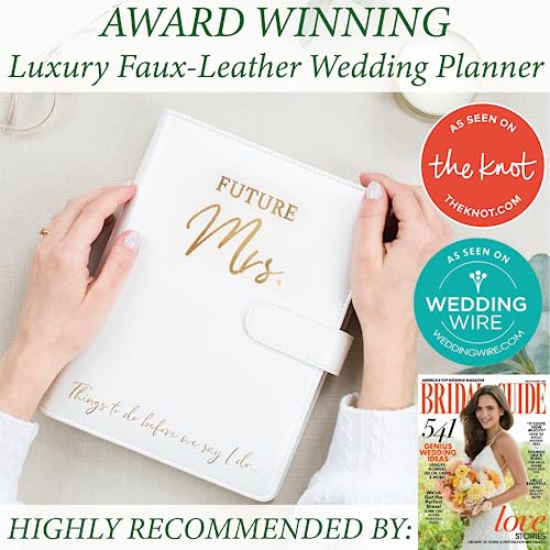 Gold Faux Leather Wedding Planner Binder