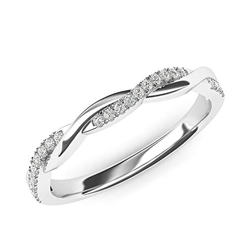 Petite Twisted Vine White Gold Diamond Ring