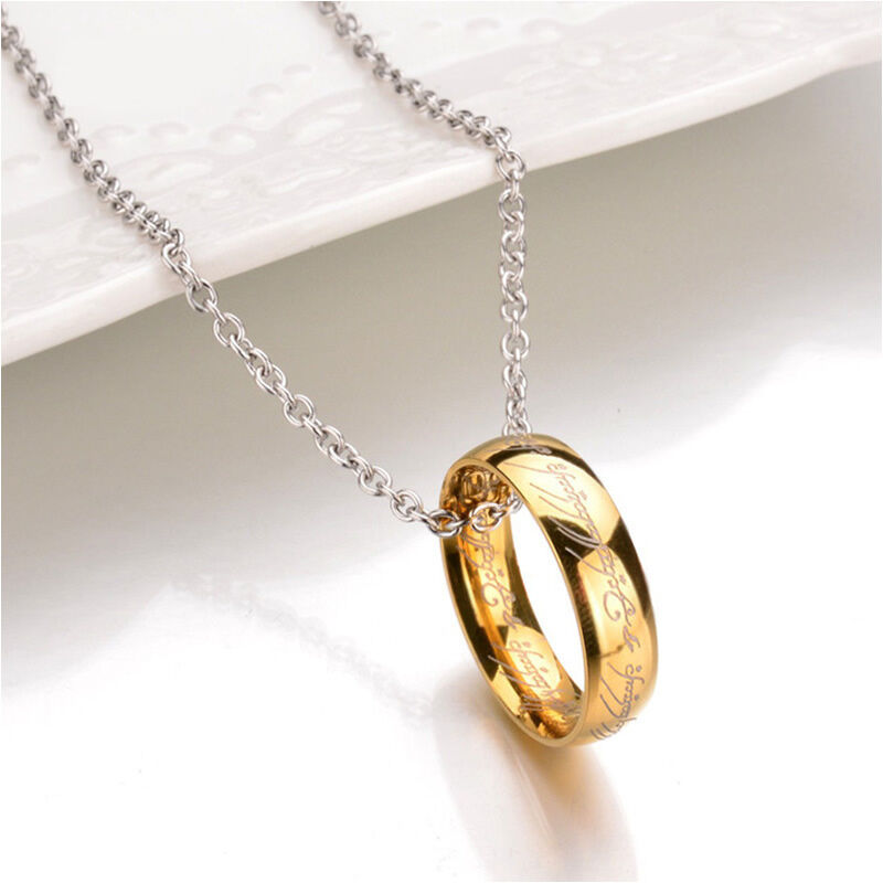 Gold Plated LOTR One Ring Necklace