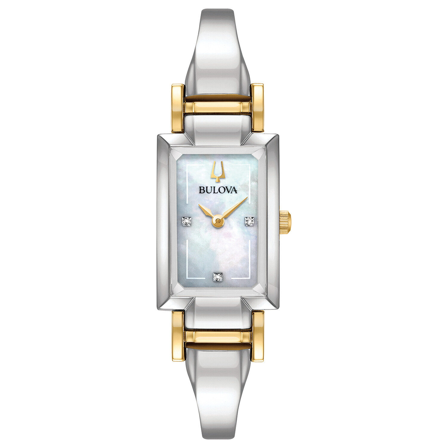 Gold and Silver Diamond Watch by Bulova