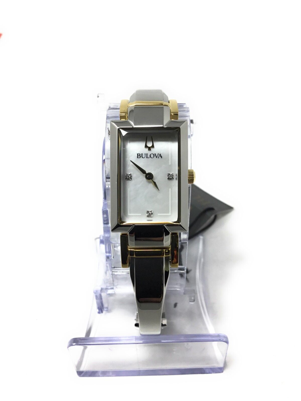 Gold and Silver Diamond Watch by Bulova