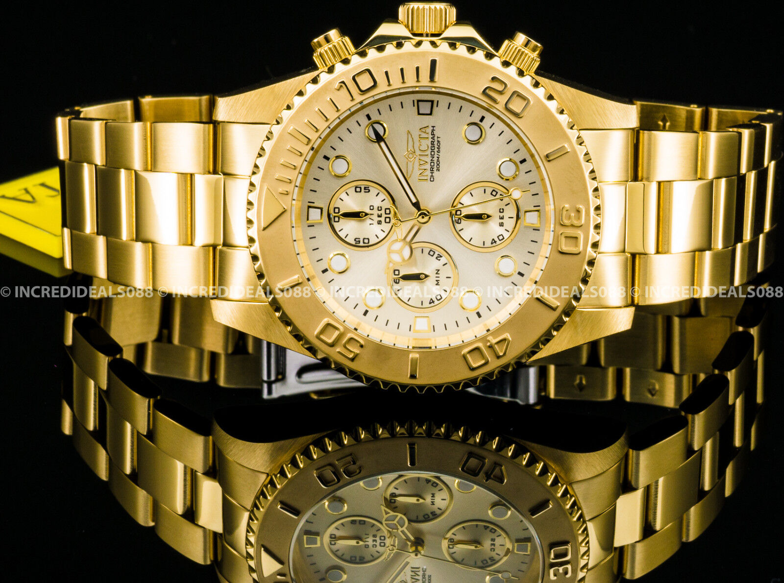 18k Gold Plated Men's Chronograph Watch